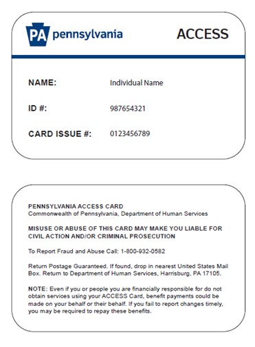 Pennsylvania ACCESS card