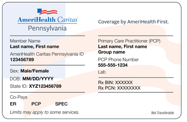 Id Cards Amerihealth Caritas Pa