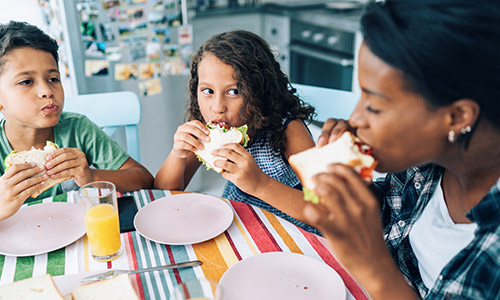 Family eating